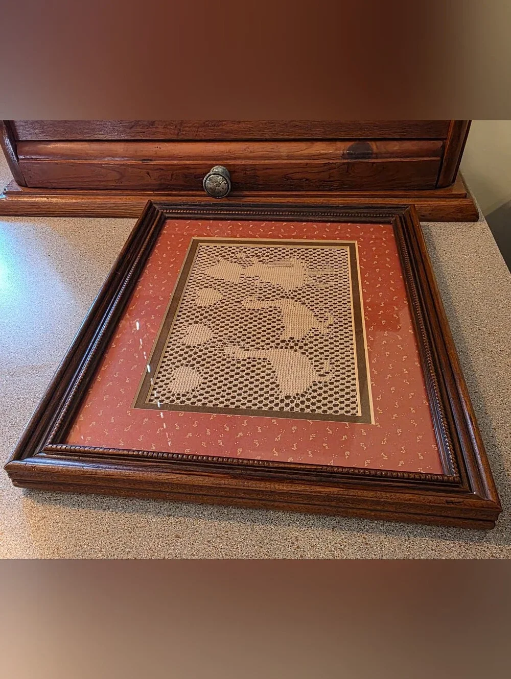 Country Goose Lace Silhouette Framed Wall Art